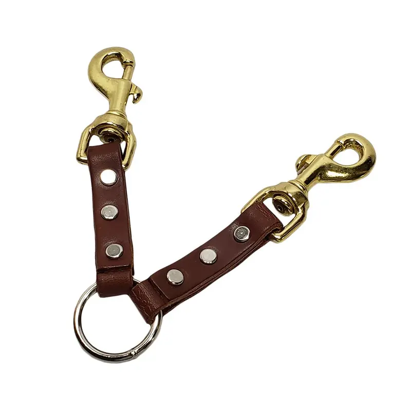 Leather Two-Dog Coupler – Reinforced Dual-Pet Walking Harness 1