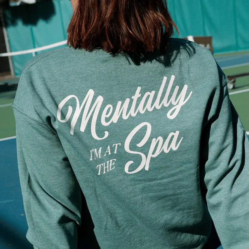 Lucky Owl 'Mentally I’M At The Spa' Unisex Crewneck Sweatshirt 1