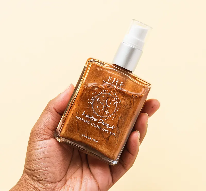 Lustre Drench® Instant Glow Dry Oil For Face & Body | Farmhouse Fresh 1