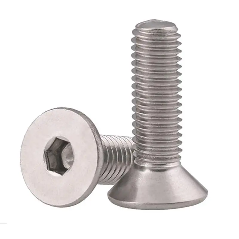 M6-1.0 X 16 Mm A2-70 Stainless Steel Flat Head Socket Screws – Din 7991, Bright Finish (25 Pcs) 1