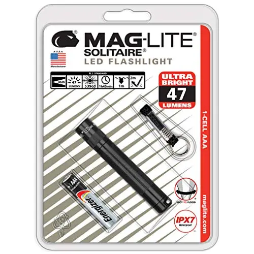Maglite Solitaire Led Flashlight – Single Aaa Cell, Sleek Black Design 1