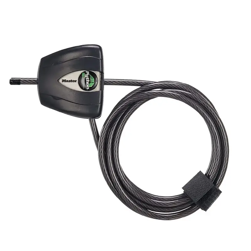 Master Lock 6-Foot Steel Cable Lock – 3/16" Diameter, Black & Silver Coated 1