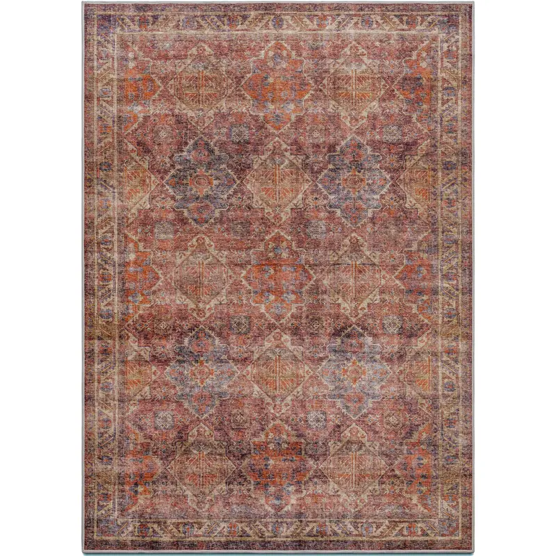 Maya Area Rug Featuring Brick And Multicolor Design 4