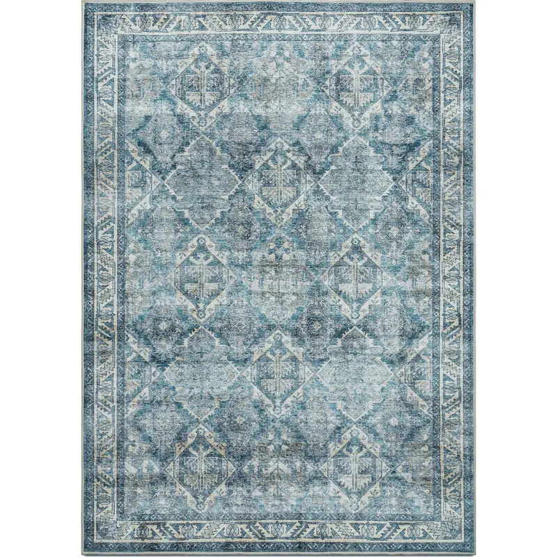 Maya Area Rug In Ocean And Beige Colorway 4