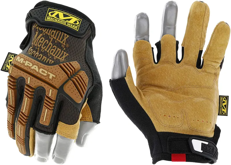 Mechanix Wear M-Pact Framer Gloves – Leather Palm With Impact-Resistant Knuckle Protection 1