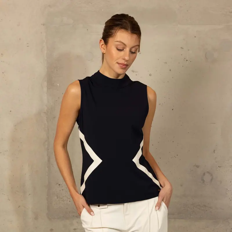 Mery Dark Blue Kimara Top For Tall Women 1