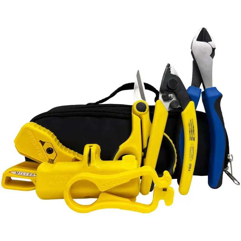 Miller Fttx Flat Drop Terminal Prep Kit – All-In-One Portable Fiber Optic Toolkit For Professionals 1