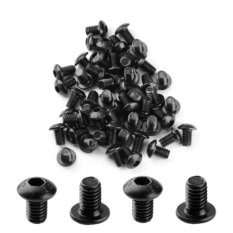 Mromax M4 × 6 Mm Grade 10.9 Button Head Socket Screws – Black Oxide, Hex Allen Drive, Full Thread, 50-Pack 1