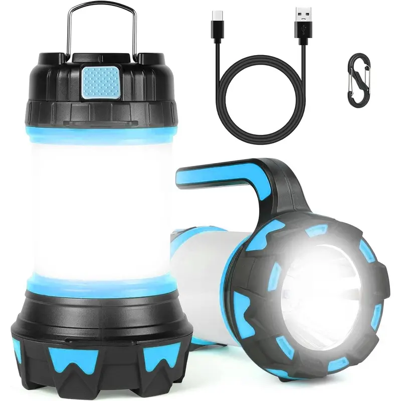 Msrtsr Waterproof Camping Headlamp – 6-Mode Rechargeable Led Headlight With Work Light & Emergency Flash For Hiking, Power Failures & More (Blue) 1