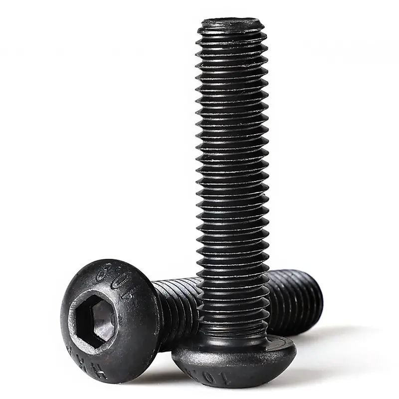 Niulunbao M5-0.8 X 45 Mm Grade 10.9 Alloy Steel Button Head Socket Screws – Black Oxide Finish, Fully Threaded Metric, Hex Allen Drive (25 Pcs) 1
