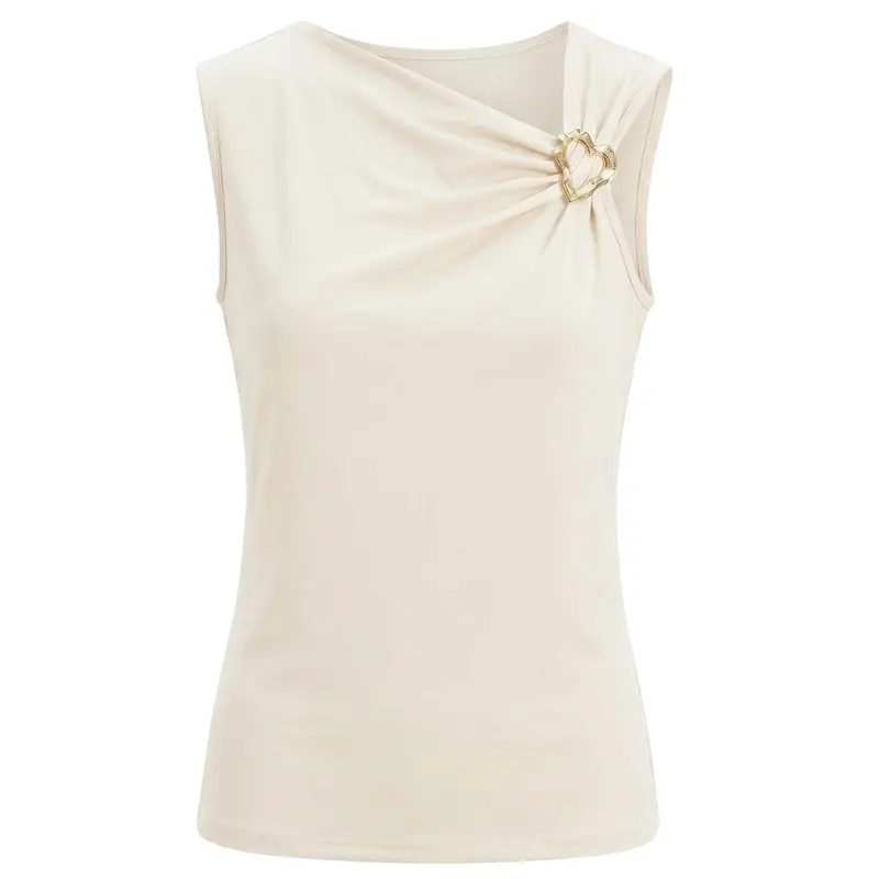 Off-White Brooch-Adorned Tatjana Longline Shirt For Tall Women 1
