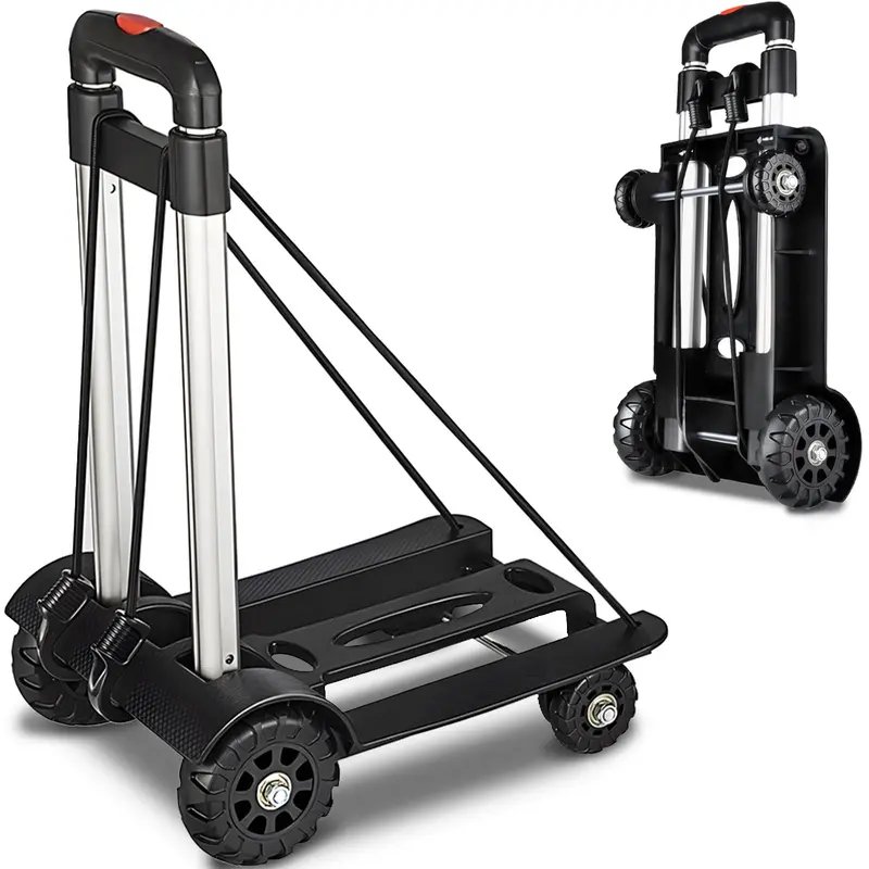 Portable Folding Shopping Cart – Supermarket Trolley, 110-Lb Capacity, Compact & Lightweight Design 1