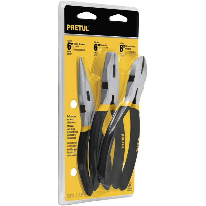 Pretul 3-Piece Plier Set – Essential Hand Tool Kit (Jgo-Pin3) 1