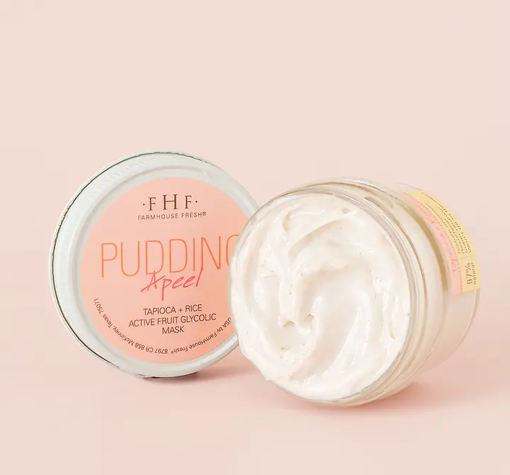 Pudding Apeel Tapioca & Rice Glycolic Renewal Mask – Fruit-Enzyme Exfoliator, Farmhouse Fresh 1
