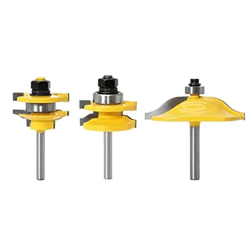 Rail & Stile Router Bit Set – Carbide Woodworking Cutters For Cabinet Doors And Frame Construction 1