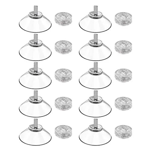 Replacement Screw-Type Suction Cup Kit – 10-Piece M4 Heavy-Duty Wall/Table Mounts For Bath, Kitchen & Living Areas 1