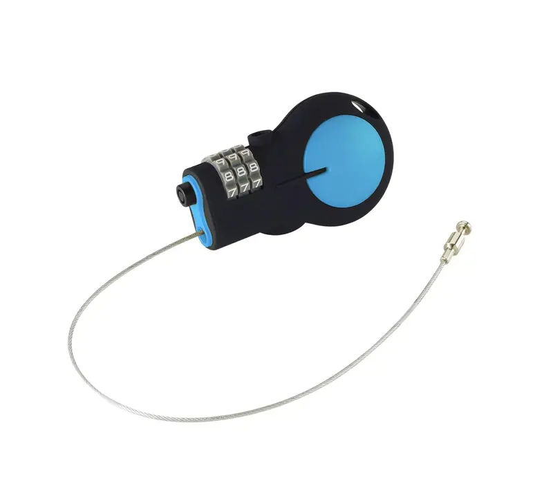Retractable Tsa-Approved Luggage Cable Lock – 30-Inch Braided Steel Cable, Blue, Set-Your-Own Combination 1