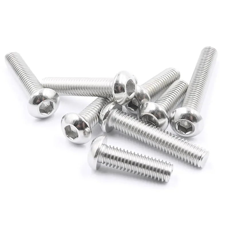 Romozi M5 X 25 Mm Stainless Steel 304 Button Head Socket Screws – Hex Allen Drive, Full-Thread, Bright Finish, Coarse Pitch (40 Pcs) 1