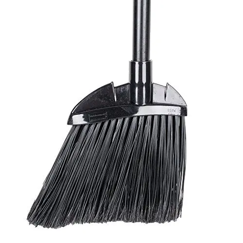 Rubbermaid Commercial Polypropylene Broom – Vinyl-Coated Metal Handle, Sturdy Floor Sweeping 1