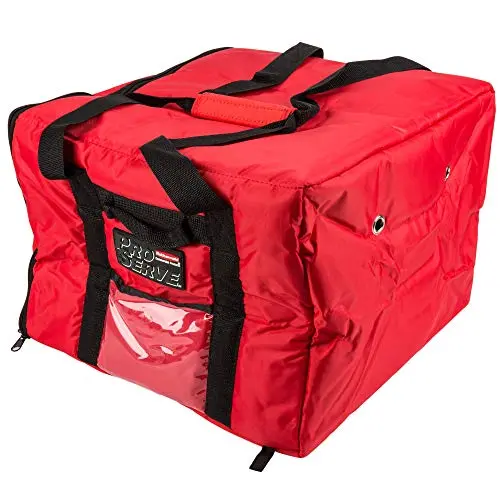 Rubbermaid Commercial Proserve Insulated Delivery Bag – Compact Red Pizza & Catering Carrier 1