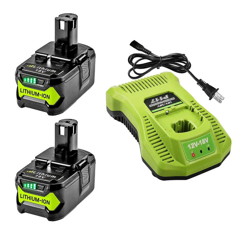 Ryobi 18V Replacement Battery & Charger Bundle – Dual 7.0Ah Li-Ion Batteries + P117/P118 Chargers, Fully Compatible With P102–P109, P190, And More 1