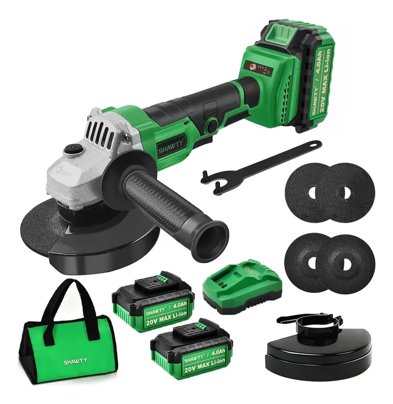 Shawty Cordless Angle Grinder – 4Ah Dual-Battery System, 7000 Rpm, For Grinding, Cutting & Sanding 1