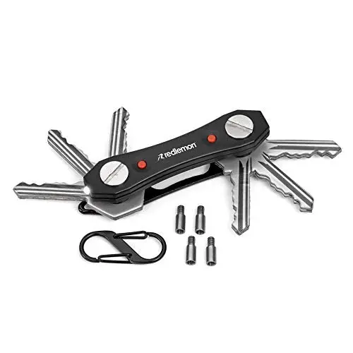 Smartkey Ninja Key Organizer – Holds Up To 25 Flat Keys With Dual Led Lights, Bottle Opener, And S-Hook 1