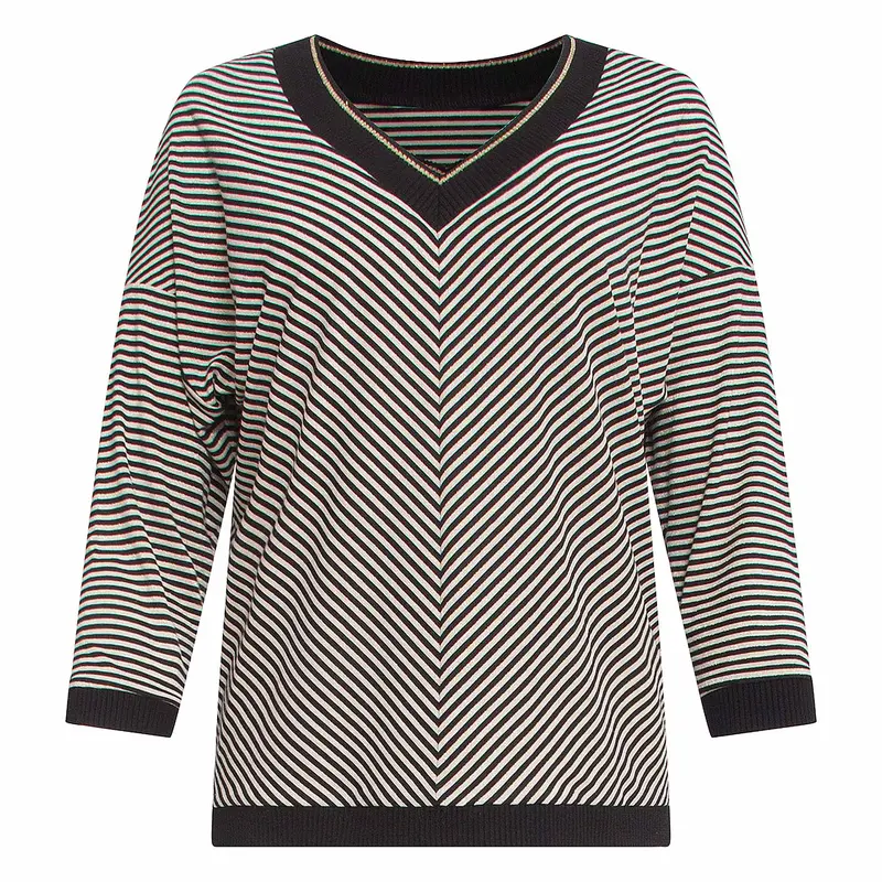 Smashed Lemon Black & Gold Tall Ribbed Top 1