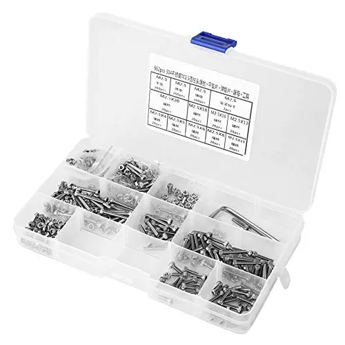 Stainless Steel 304 Fastener Kit – 662-Piece Hex Socket Head Screw & Washer Assortment With Storage Case 1