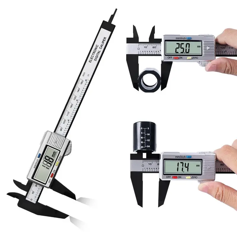 Stainless Steel Digital Vernier Caliper For Fine Work: 15 Cm / 6″ Lcd, Unit Conversion, Designed For Jewelry & Electronics 1