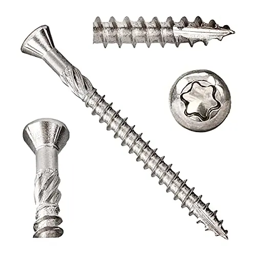 Teach Stainless Steel Deck Screws – 180-Pack Torx Drive Flat Head For Outdoor Wood Applications 1