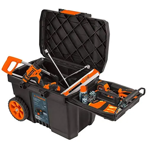 Truper 23-Piece Wheeled Tool Chest – Mobile Industrial-Grade Storage Cart 1