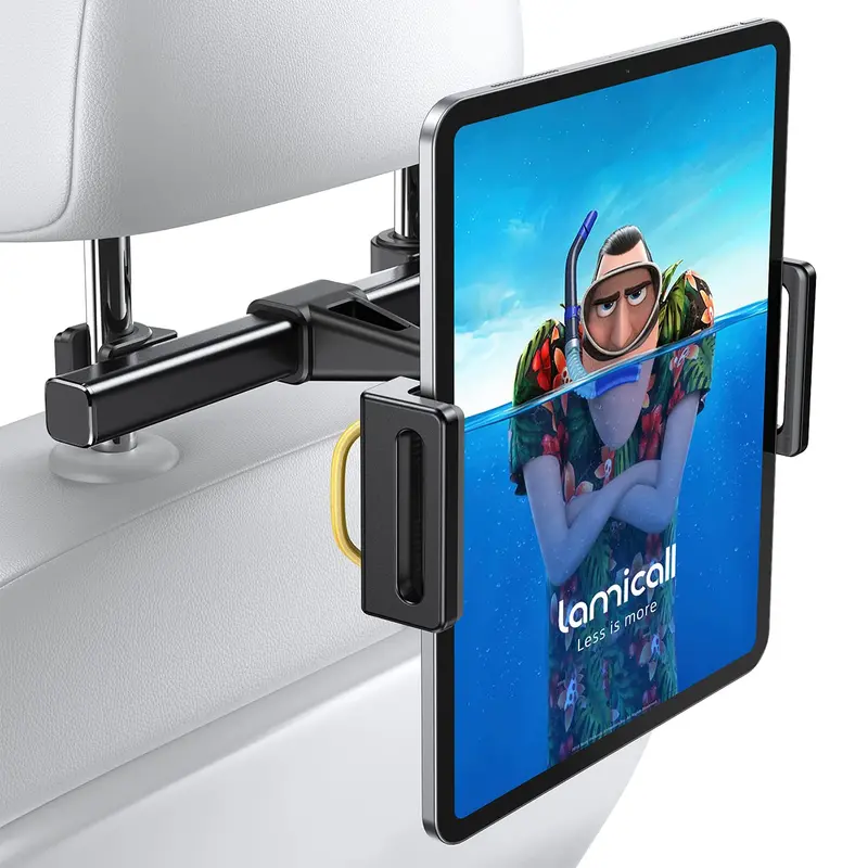 Universal Headrest Tablet Holder – Supports 4.7"–12.9" Devices Including Ipad Pro (9.7–12.9), Air, Mini, Samsung Tab, Kindle, And E-Readers 1