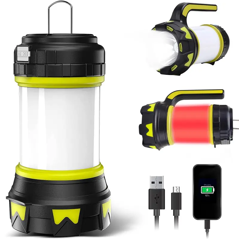 Usb-Rechargeable 6-Mode Led Handheld Lamp – Super-Bright Portable Camping Light For Outdoor Adventures, Emergencies & Night Fishing 1