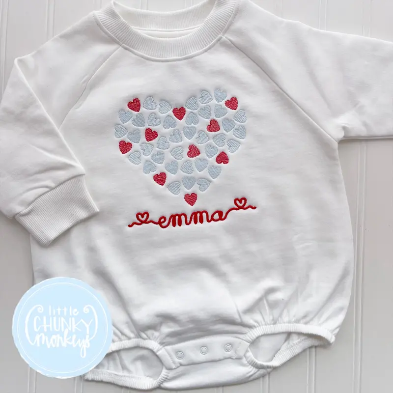 Valentine’S Day Bubble Sweatshirt – 'Emma', 12 Months 1