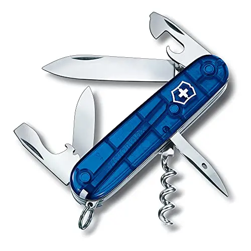 Victorinox Spartan Pocket Knife – Transparent Blue Handle, 12 Functions 1
