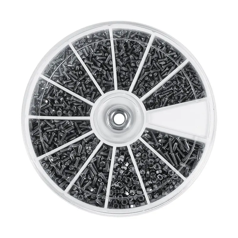 Walfront 600-Piece Mini Fastener Kit – 12 Sizes Of Precision Screws & Nuts (M1–M1.6) For Eyewear, Watches & Electronics 1