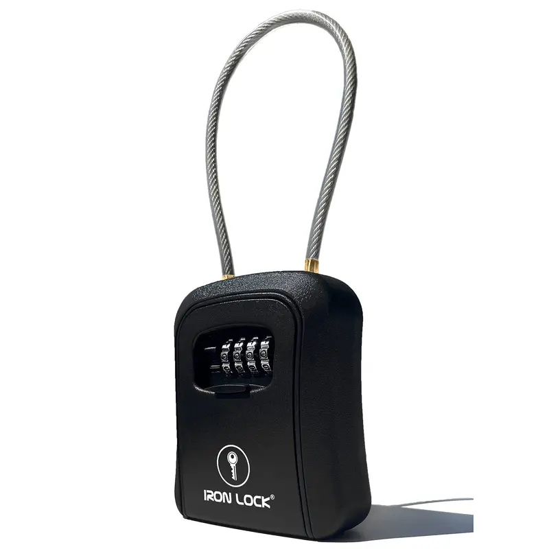 Weatherproof Portable Key Vault With Detachable Cable – 4-Digit Resettable Combo Lock, Ab Toggle Switch Design 1
