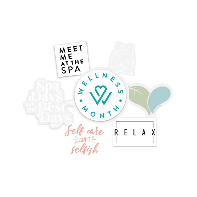 Wellness Month Sticker Set – Motivational & Playful 1