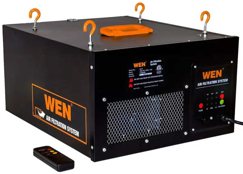 Wen 3-Speed Remote-Controlled Air Filtration System For Workshop Use 1