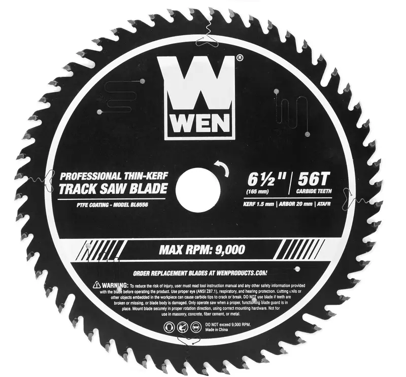 Wen 6.5" Professional Carbide-Tipped Atafr Saw Blade – 56 Teeth With Ptfe Coating 1