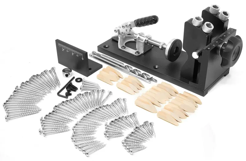 Wen Pocket-Hole Jig Kit – Includes Metal Template, Step Drill Bit, Self-Tapping Screws, And L-Base (Wa1527) 1