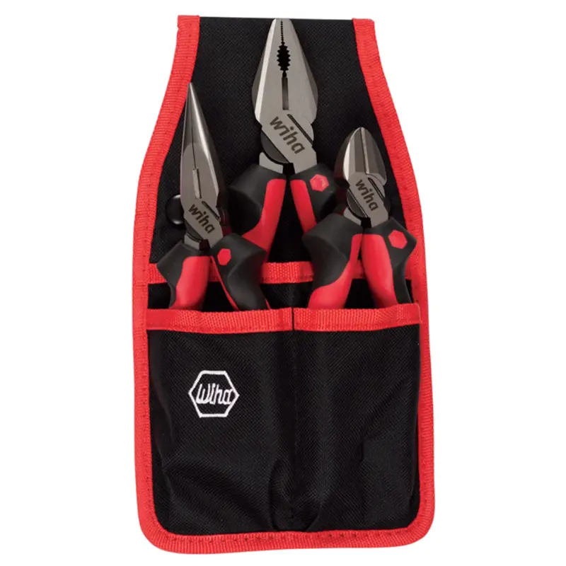 Wiha 30993 Ergo Soft Grip Industrial Tool Kit – 3-Piece Set In Carry Pouch 1