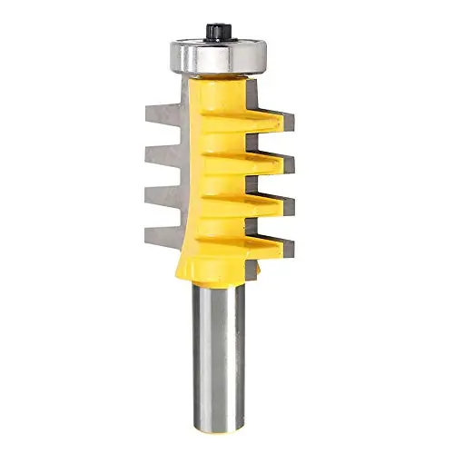 Wolfride 1/2" Tenon Cutter – Reversible Dado & Finger Joint Router Bit With Tapered Tenon Profile, Yellow 1