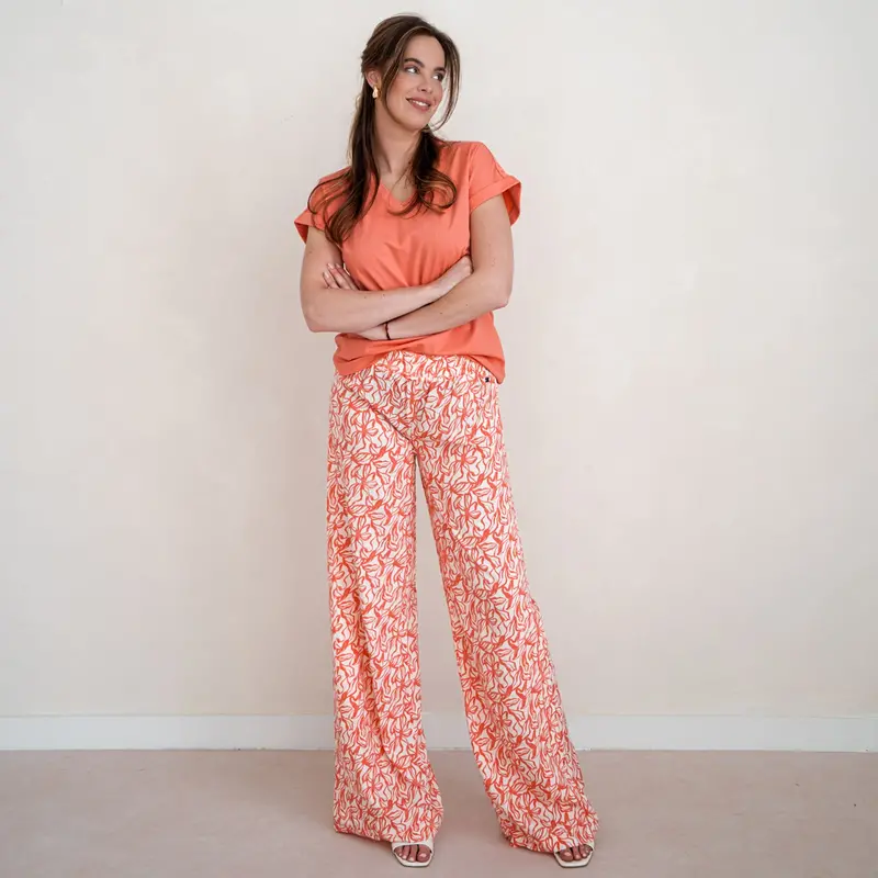 Xox Wijd Tall Printed Wide-Leg Trousers 1