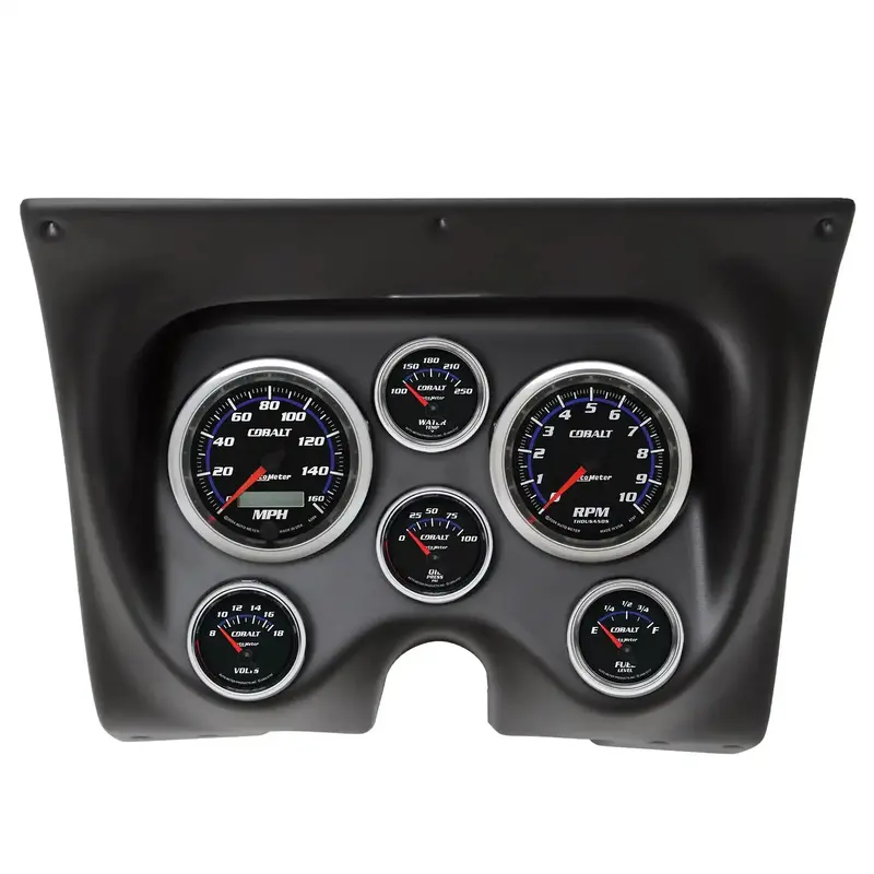 Autometer 7020-Cb 6-Gauge Cluster Kit – Cobalt Face, For 1967–1968 Camaro/Firebird 1