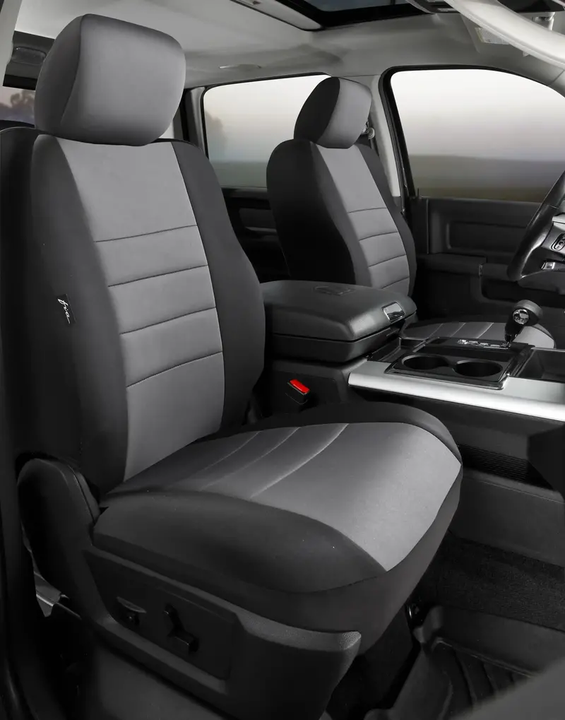 Fia Np90 Series Neoprene Front Seat Covers – Black & Gray Custom Fit 1