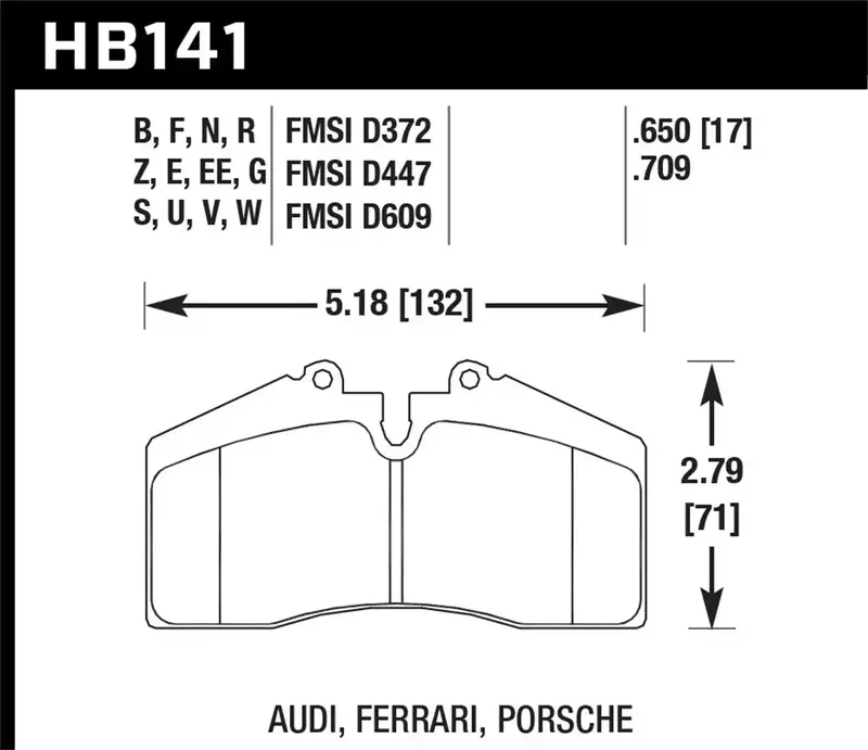 Hawk Performance Hps Front Disc Brake Pads – 0.650" Thickness 1