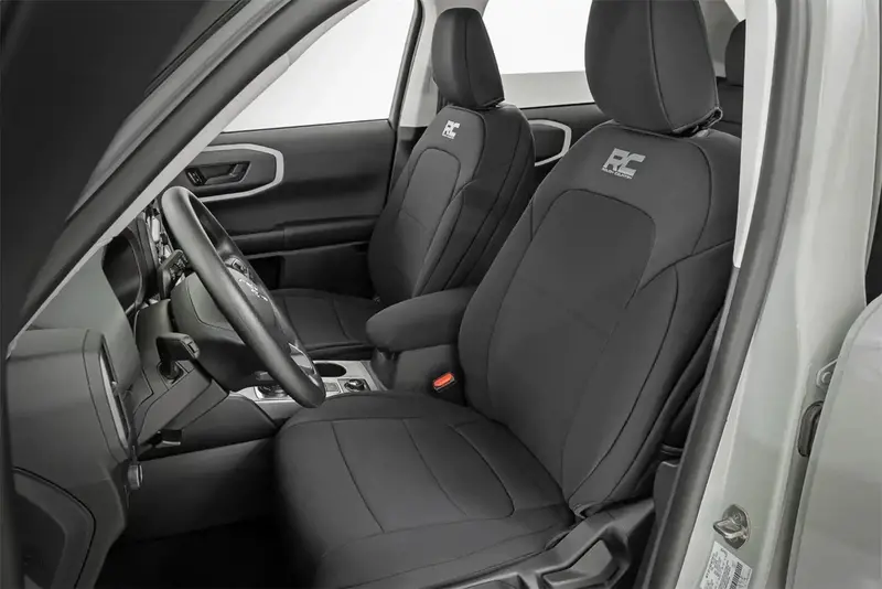 Rough Country 91047 Premium Seat Cover Set – Durable Fabric Interior Protection 1