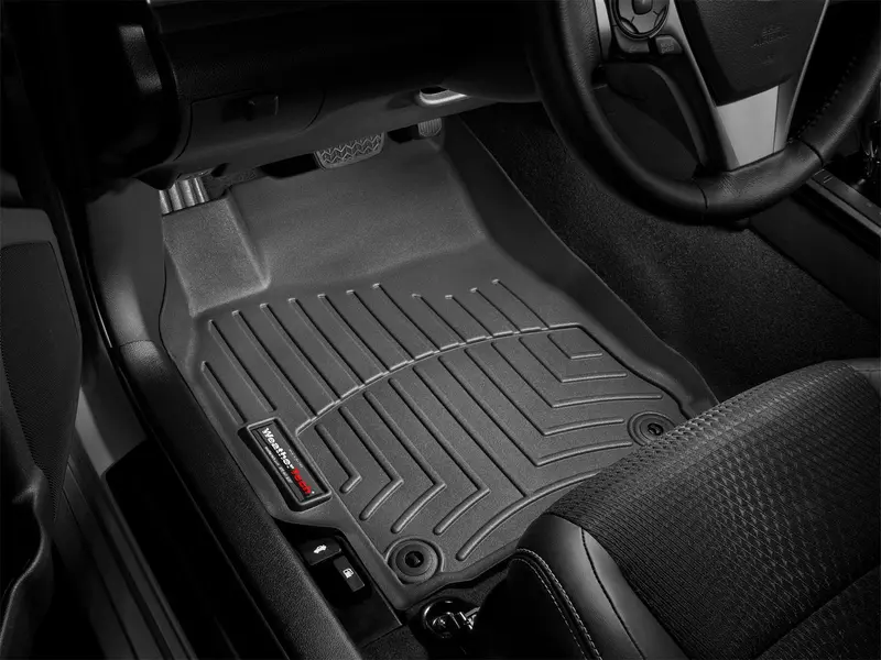 Weathertech Digitalfit Floorliner – Front Row, Black, Over-The-Hump Design 1